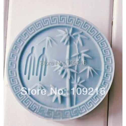 1pcs Chinoiserie Bamboo (zx1531) Silicone Handmade Soap Mold Crafts DIY Mold