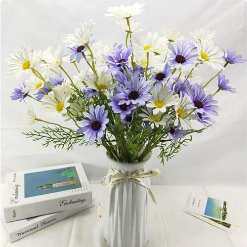 11Pcs Imitation Daisy Home Decoration Bouquet Wild Chamomile Fake Dried Flower Dutch Chrysanthemum Ornament Photography props