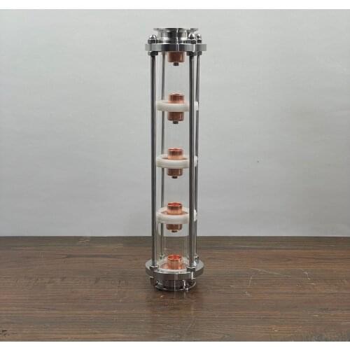 NEW 2021 2" Copper Bubble plates Distillation Column for Distillation .Glass column