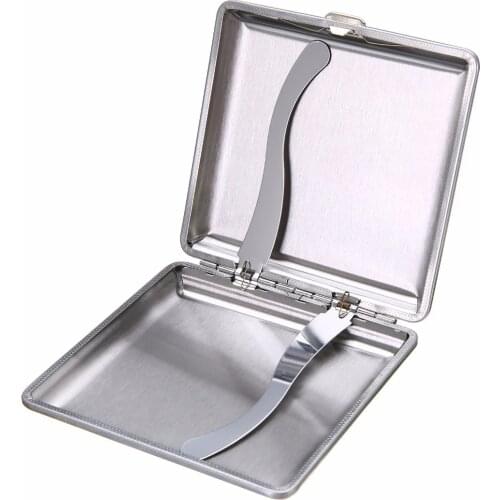 20 Cigarette Case Storage Holder Aluminum Storage Box Container Double Sided Flip Open Cigarette Case Gift MAYITR
