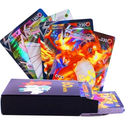 2020 New English Pokemon Charizard V&Vmax Cards TCG: Sword & Shield Booster Box Collectible Trading Card Game