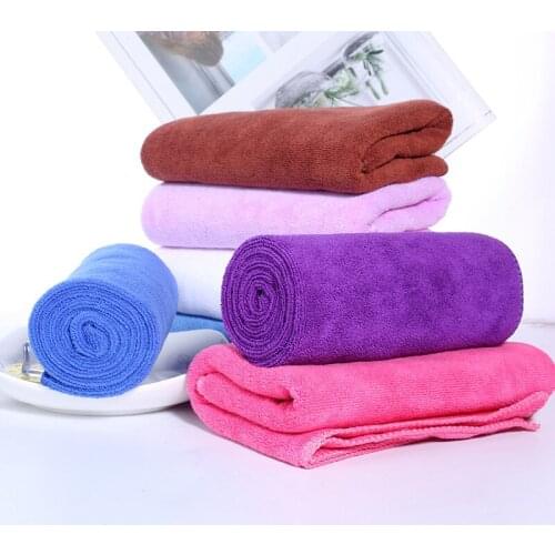 35x75cm Solid Soft Microfiber Towel Car Washing Hairdressing Beauty Towel Absorbent Quick Dry Cloth for Cleaning Kitchen Towels