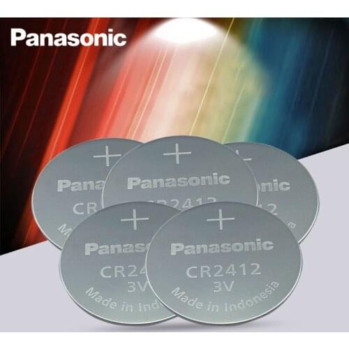 5PCS/lot 100% Original New For Panasonic CR2412 3V Lithium Coin watch Key Fobs Battery For swatch watch For LEXUS Car Controller