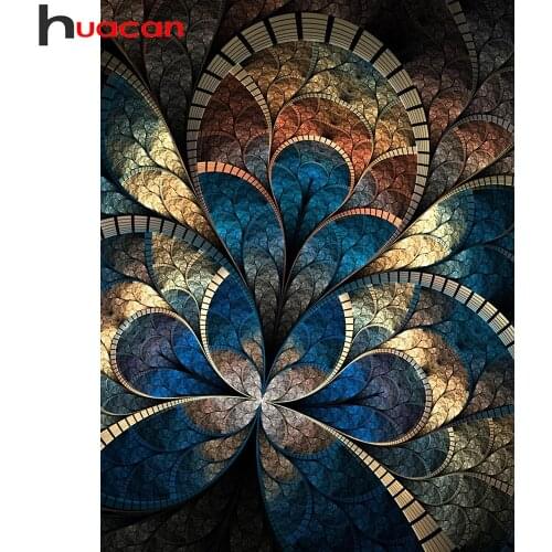 Huacan Full Square/round Diamond Painting Mandala Flower Mosaic Embroidery Floral Cross Stitch Home Decor