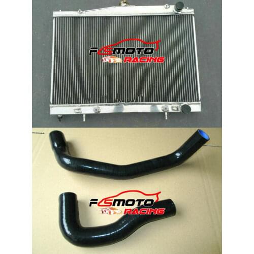Aluminum Radiator + Silicone Hoses For Nis-san Skyline R33 R34 GTS GTT GTS-T GTR RB25DET RB26DETT 2.5L 2.6L Turbo I6 1993-2001