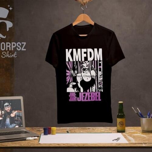 KMFDM Jezebel Hip Hop Pop Rock Band Black Shirt KMFDM Metal Band Vintage T Shirt