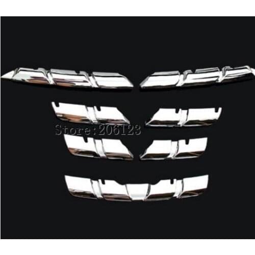 For Renault Kadjar 2015 2016 2017 2018 Chrome Front Mesh Grill Bumper Cover Trim Insert Bonnet Garnish Molding Guard Protector
