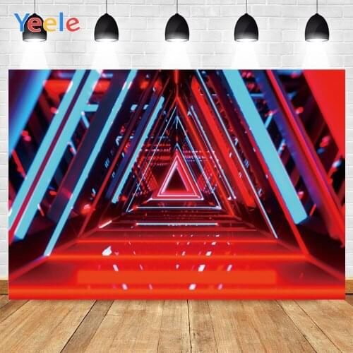 Stage Pyramid Light Triangle Neon Light Fantasy Baby Child Photographic Background Photo Backdrops Photo Studio Props Photophone