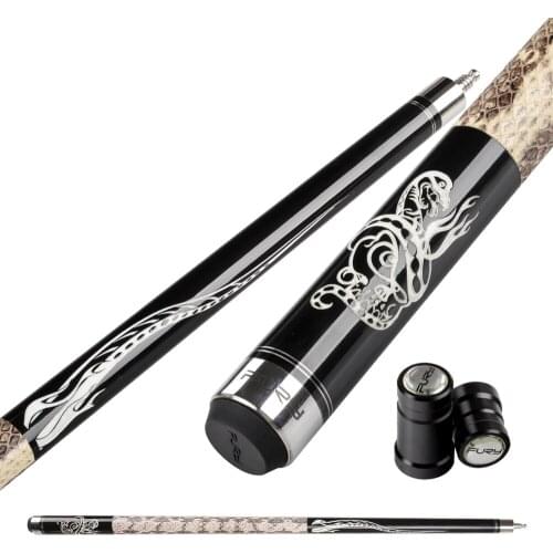 FURY LE-4 Pool Cue Stick Snakeskin Handle Canadian Maple 11.75mm 12.75mm Tip Billiard Cue Pool Stick Kit HT KT Professional XTC