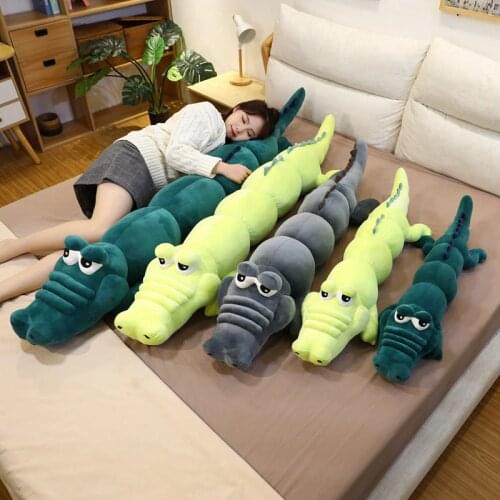 180cm Lifelike Crocodile Plush Toy Stuffed Simulation Alligator Doll Kids Toys Room Sofa Decor Soft Ocean Animals Plush Pillow