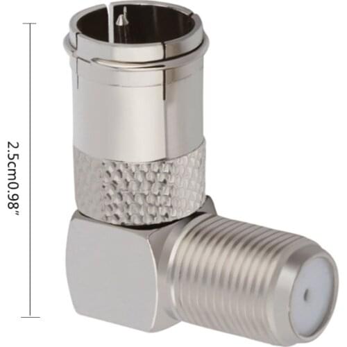 5 Pcs 90 Degree Right Angled TV Aerial Cable Connector RF Coaxial F Female to TV Female Plug to Female Socket