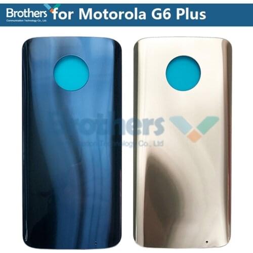 Battery Housing for Motorola Moto G6 Plus Back Cover Battery Door for Moto XT1926 Glass Back Cover Rear Housing Phone Parts New