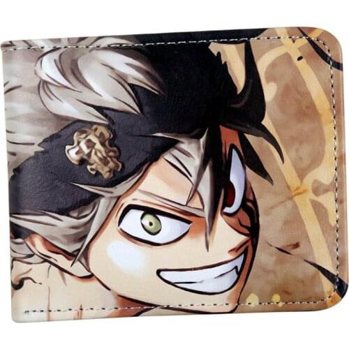 Wallet Men Black Clover Anime Wallet Card Id Holders Purse Bifold New Arrival