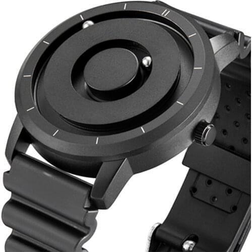 Creative Watch Blue Rose Gold Black Sliver Magnetic Ball Metal Multinational Watch Mens Fashion Rubber Sports Watch Male Watch