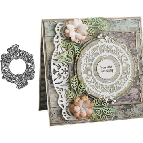 Metal Cutting Dies Round lace for DIY Scrapbooking Photo Card Making Decor Supplies Embossing Die Template