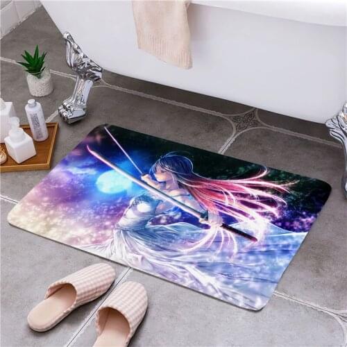 Cartoon Girl Entrance Door Floor Mat Door Mat Non-Slip Foot Pad Home Welcome Carpet For Hallway Bath Kitchen Doormat