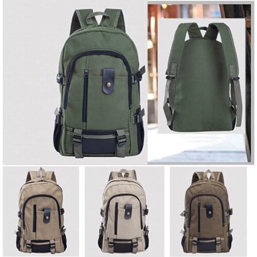Male Canvas Backpack Leisure Travel Vintage Fashionable Laptop Backpack Functional Computer Versatile Men Bags