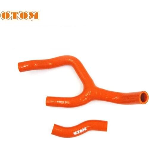 OTOM Silicone Radiator Hose Kit For KTM SXF XCF XCF-W 250 350 Dirt Pit Bike Motorcycle Water Tank Accessories Orange MT013-C
