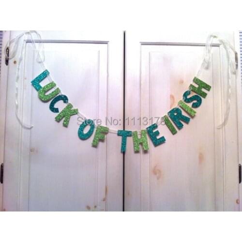 Luck of the Irish Banner -- St. Patricks Day Decoration / Photo Prop personalized garland