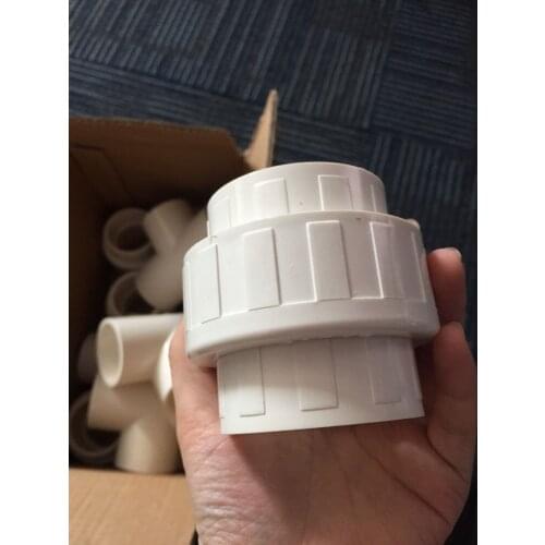 50mm Inner Diameter Male PVC Pipe Adapter Coupler Connector White
