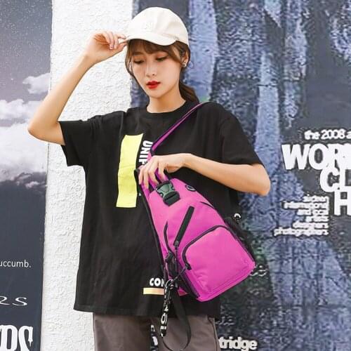 Oxford Cloth Shoulder Bag Fashion Women Solid Color Crossbody Chest Bags Casual Ladies Travel Large Capacity Zipper Backpacks