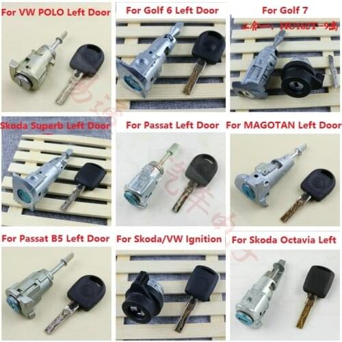 Car Door Lock Replace For Volkswagen Serials Ignition Lock For VW Skoda Golf Superb Passat Left Door Lock Locksmith Tools