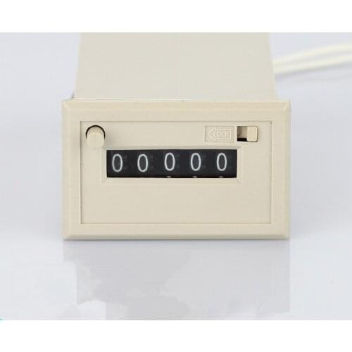 1PC Electromagnetic Counter Switch 5 Digit For Counting With Interval Reset 24/110/220V