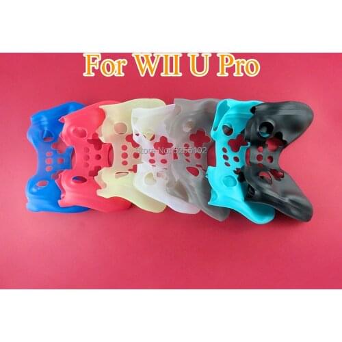 1pcs Soft Silicone Half Skin Case Silicone Protective Joystick Case Cover for WII U wiiu Pro Wireless Controller Gamepad
