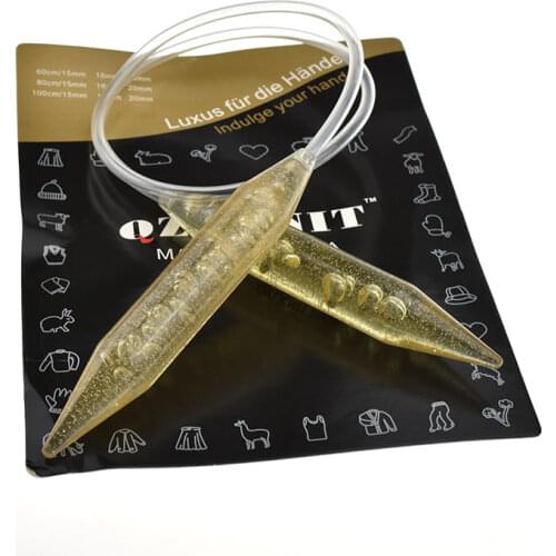 20mm Knitting Needles Big Size Transparent Plastic Circular Crochet Hooks DIY Weave Needle Arts Craft Sewing Tools Accessories