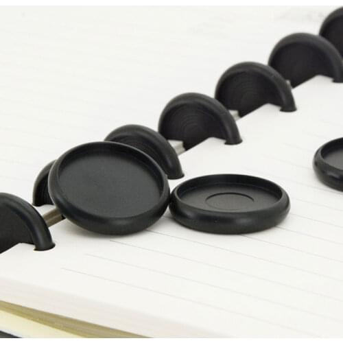 30pcs Notebook Binding Discs Mushroom Hole Button Plastic Loose-leaf Coil 360 Degree Disc Buckle Binding Rings for Office