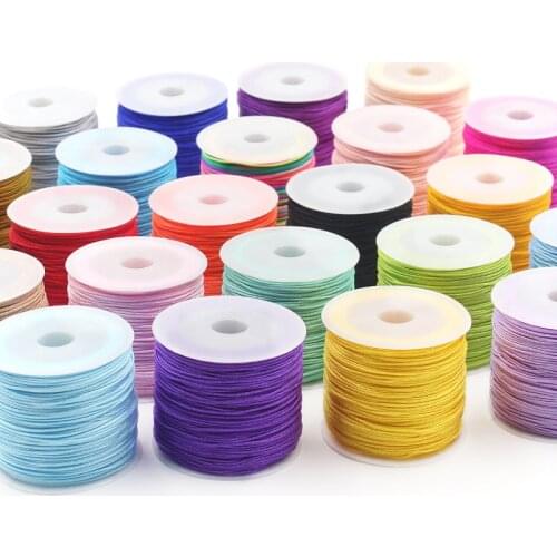 50Meter/Roll Polyester Nylon Cords/String DIY Bead Clothing Crafts Bracelet Necklace Accessories Handmade Decorative Thread