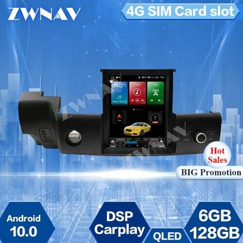 6+128G Tesla Screen Android 10 Multimedia Player For Land Rover Range Rover 2010 2011 2012 2013 GPS Audio Radio Stereo Head Unit