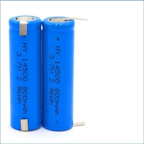 8PCS 100% Original High Capacity AA 800mAh VR2 14500 Batteries Li-ion 3.7v Rechargeable Battery With Welding