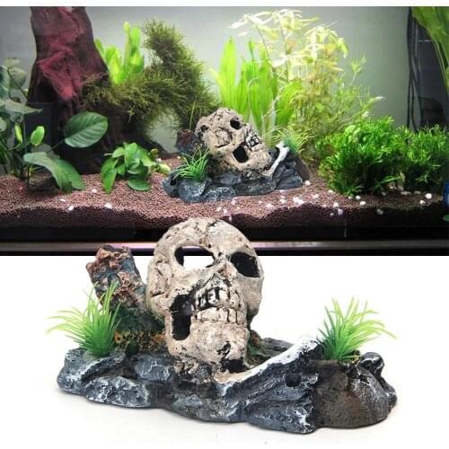 Aquarium decoration landscaping skeleton skull Fish Farming Individuality Fish Tank Landscape Decoration ornaments