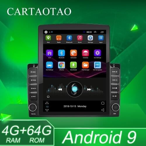 2 din Android 9.0 car player navigation video multimedia 9.7"Tesla screen vertical for 9/10inch frame Universal Model gps radio