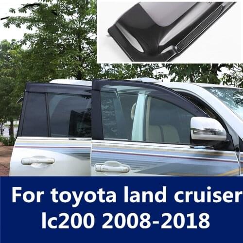 Car waterproof decorative strip sun visor special modified window rain eyebrow For toyota land cruiser lc200 2008-2018