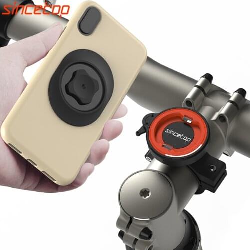 Mountain Bike Handlebar Stem Phone Holder with Quick Mount,MTB Road Bicycle Aluminum GPS Bracket Ultra-Lock Riding Clip Stand