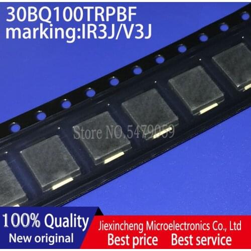 50pieces) 30BQ100TRPBF V3J/IR3J 30BQ100 30BQ100TR 3A 100V SMC DO-214AB Schottky diode New original