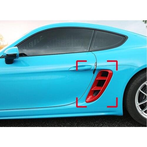 High quality 2 pieces/1Set ABS paint Decorative cover side air inlet hood For Porsche Cayman Boxster 718 GT4 2016-2019