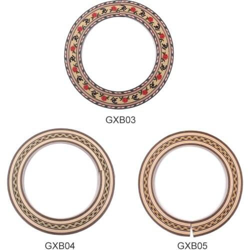 Classic Acoustic Folk Guitar Wood Guitar Circle Sound Hole Rosette Inlay for Acoustic Guitars Decal Accessories
