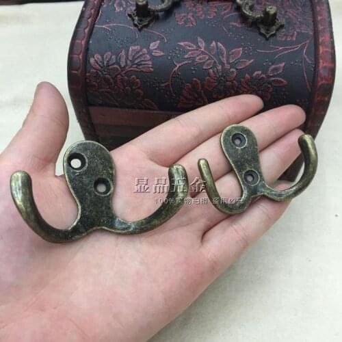 44*40mm Coathook Black clothes hanging hook Single hook Antique Furniture Hardware hook up Furniture Hook wholesale