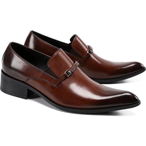 Patent Leather Men Pointed Toe Loafer Shoes Black Brown Slip on Mens Dress Shoes Designer Wedding Party Formal Shoes Size 37-47