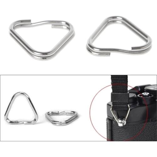10pcs/set Metal Triangle Rings Split Digital Camera Strap Hook Replacement Parts Camera Strap Triangle Rings