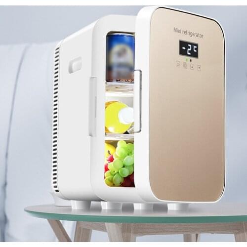 Mini Fridge 13.5L Can Portable Personal Small Refrigerator Compact Cooler And Warmer For Food Bedroom Dorm Office Car