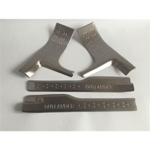 High-quality stainless steel External door sill Internal Scuff Plate Car accessories For Mitsubishi Outlander Samurai 2013- 2020