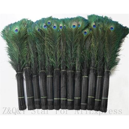 20-100 natural peacock hairs 80-90CM (32-36 inches) direct dyeing black DIY craft jewelry clothing accessories feathers