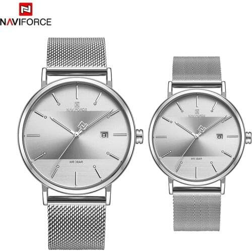 NAVIFORCE Men Women Couple Watches Fashion Lover Casul Sport Watch 2019 Luxury Top Brand Bracelet Wrist Watches For Girls Gifts