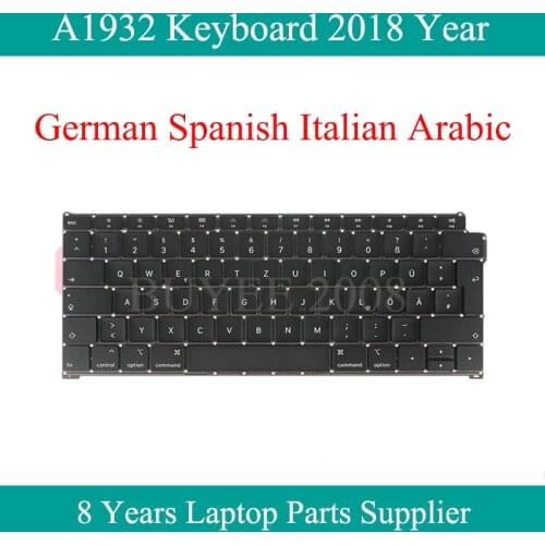 Laptop 13.3" A1932 Keyboard Backlight 2018 For Macbook Air GE SP IT AR EU A1932 German Spanish Italian Arabic Keyboards Original