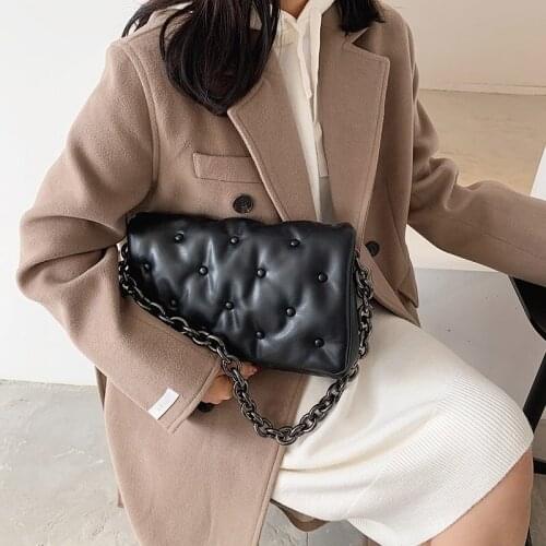 2021 New Winter Trend Luxury Designer Handbags and Purse Ladies Branded Crossbody Bag Chain Pu Leather Shoulder Bags for Women