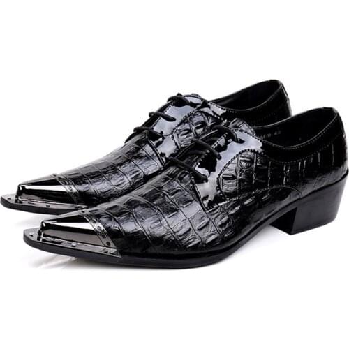 Ntparker 2020 New Mans Business Leather Shoes Male Black Business Dress Shoes Ponited Toe Oxfords, Big Sizes EU38-46